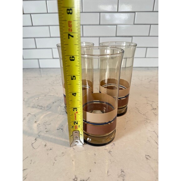 Vintage Libbey Glass Tumblers Smoked Glass Set of 3 - Picture 4 of 4